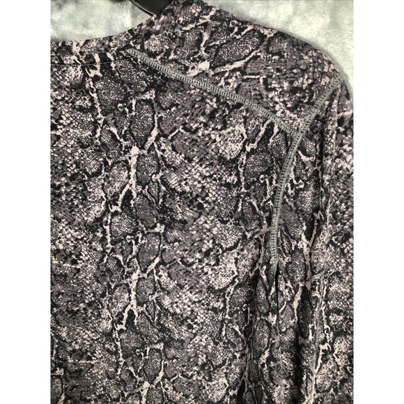 Rails EMILIA Snake Skin Print Woman’s Long Sleeve Top Charcoal Gray Sz XS - Picture 12 of 16